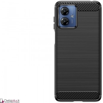Carbon guminis dėklas - juodas (Motorola Moto G14)
